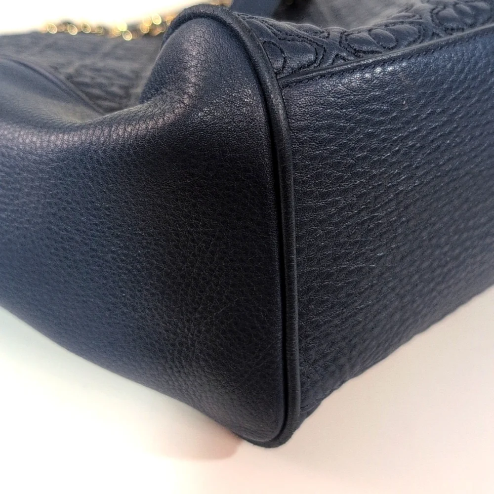 Tory Burch Bryant Tote with Matching Wallet Navy Blue - Picture 5 of 16